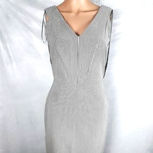 Donna Karan Stripe Midi Sheath Dress